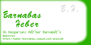 barnabas heber business card